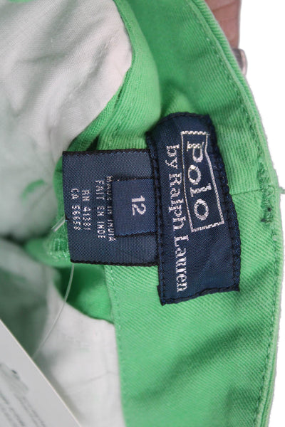Polo Ralph Lauren Boys Cotton Chino Shorts Green Size 12