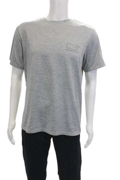 Vineyard Vines Mens Gray Graphic Beach T-Shirt Size S