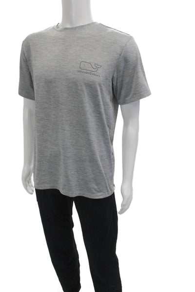 Vineyard Vines Mens Gray Graphic Beach T-Shirt Size S