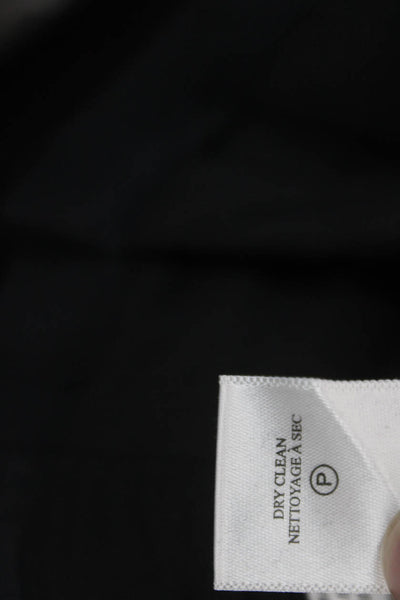 ALC Women Paperbag Ankle Cropped Dress Pants Black Buckle Cotton Tencel Size 0