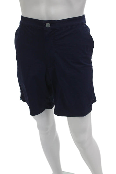 uomosport Mens Sports Shorts Dark Blue Polyamide Lycra Size L