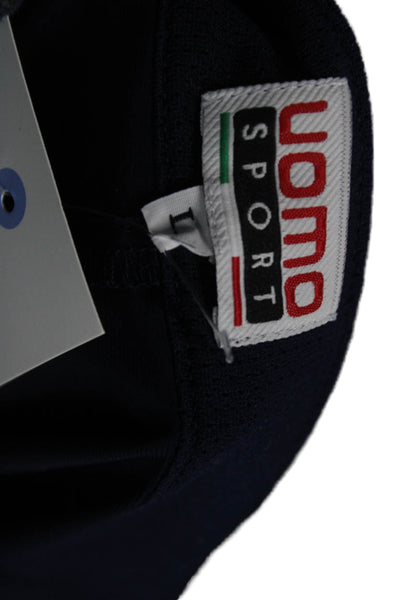 uomosport Mens Sports Shorts Dark Blue Polyamide Lycra Size L