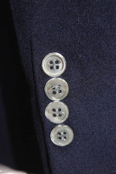 Peterborough Row Mens Cashmere Dark Blue Classic Collared Blazer Size 42