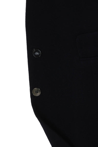 Peterborough Row Mens Cashmere Dark Blue Classic Collared Blazer Size 42