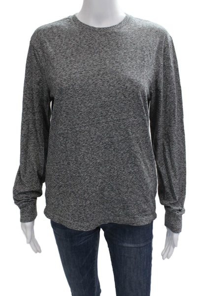 J Crew Unisex Gray Cotton Crew Neck Long Sleeve Basic T-Shirt Size S