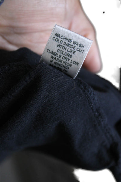 Monrow Mens Band Long Sleeve Button Solid 100% Cotton Top Size S