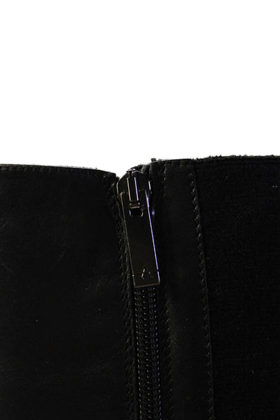 Aquatalia Womens Slip On Block Heel Knee High Boots Black Leather Size 7.5
