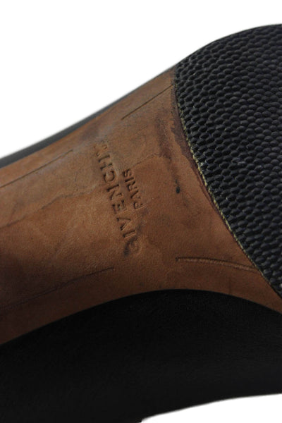 Givenchy Womens Leather Studded Stretch Inset Ankle Boots Black Size 38 8