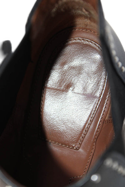 Givenchy Womens Leather Studded Stretch Inset Ankle Boots Black Size 38 8