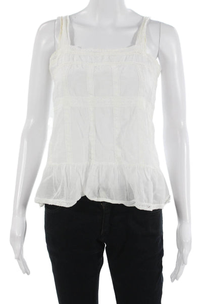 Zadig & Voltaire Womens White Camisole Square Neck Sleeveless Size XS