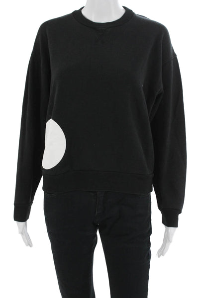 T Alexander Wang Women Pullover Sweatshirt Black Long Sleeve Size M