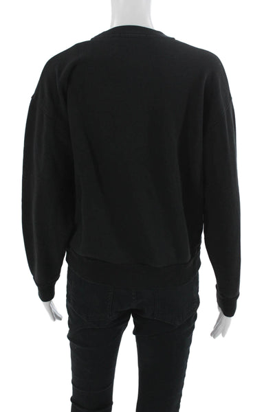 T Alexander Wang Women Pullover Sweatshirt Black Long Sleeve Size M