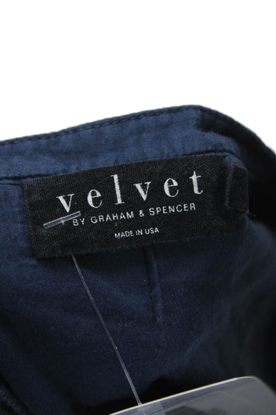 Velvet by Graham & Spencer Mens Band Long Sleeve Dark Blue T Shirt Size XL