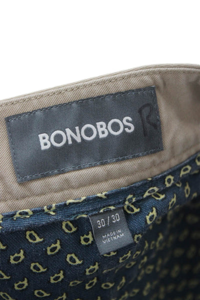 Bonobos Mens Chinos Beige Button Cotton Stretch Size 30
