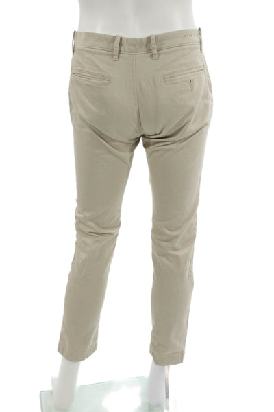 J Crew Mens Beige Chino Pants Cotton Blend Ankle Size 30