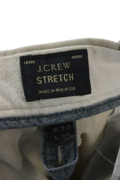 J Crew Mens Beige Chino Pants Cotton Blend Ankle Size 30