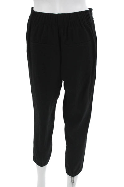 Vince Womens Ankle Cropped Black Drawstring Pants Petites Size S