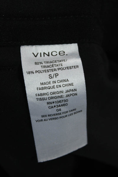 Vince Womens Ankle Cropped Black Drawstring Pants Petites Size S