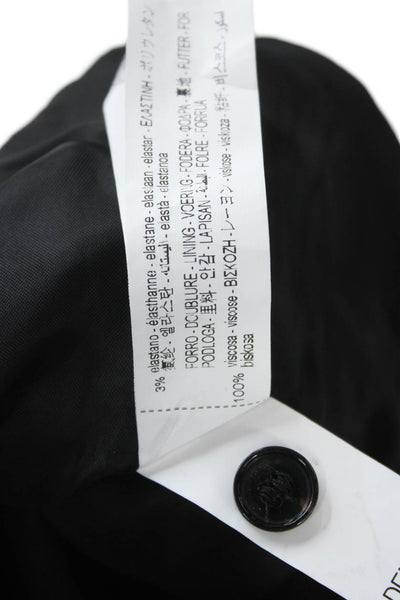 Zara Women Black V-Neck Buckle Vest Sleeveless Solid Fall Size L