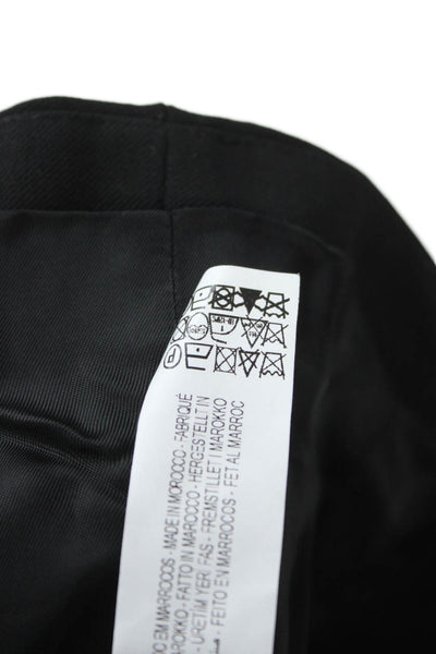 Zara Women Black V-Neck Buckle Vest Sleeveless Solid Fall Size L