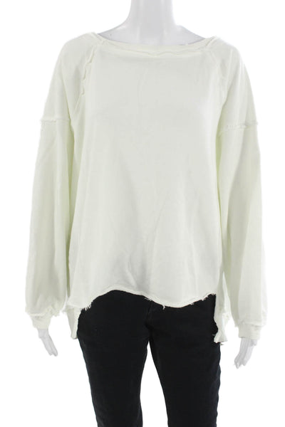 FP Movement Womens Pullover Sweatshirt White Long Sleeve Petite Size XS