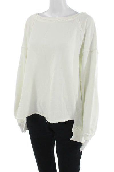 FP Movement Womens Pullover Sweatshirt White Long Sleeve Petite Size XS
