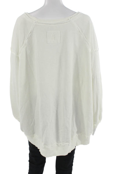 FP Movement Womens Pullover Sweatshirt White Long Sleeve Petite Size XS