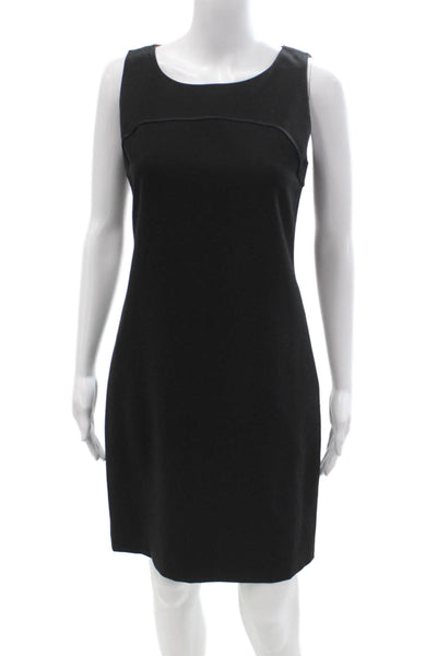 Elie Tahari Women Sheath Shift Dress Black Knee Length Sleeveless Size 6