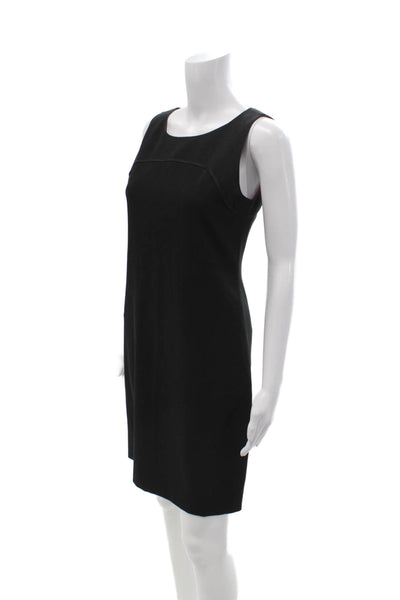 Elie Tahari Women Sheath Shift Dress Black Knee Length Sleeveless Size 6