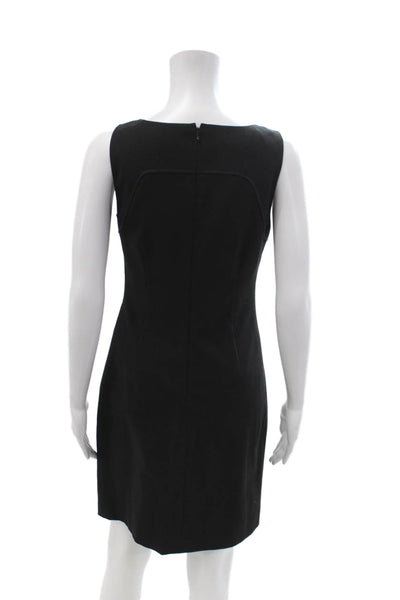Elie Tahari Women Sheath Shift Dress Black Knee Length Sleeveless Size 6