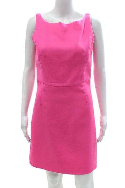 Isaac Mizrahi Women Sheath Dress Pink Sleeveless Round Neck Size 8