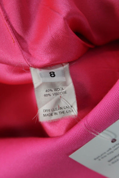 Isaac Mizrahi Women Sheath Dress Pink Sleeveless Round Neck Size 8
