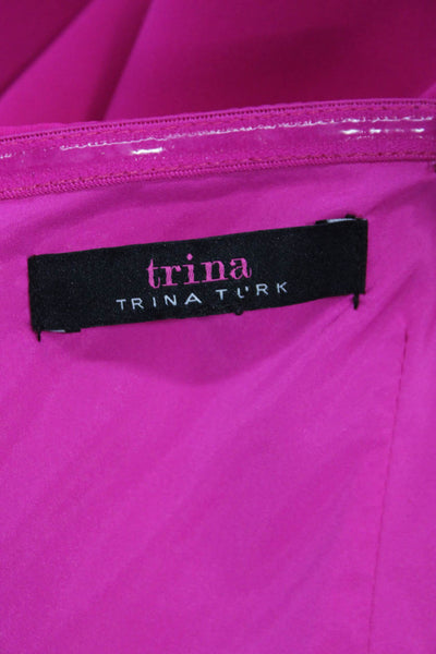 Trina Trina Turk Womens Pink Sleeveless Mini Shift Dress Size 6