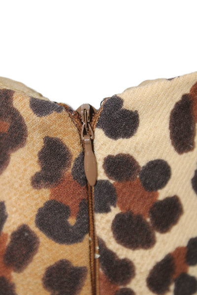 Moschino Cheap & Chic Women Beige Animal Print Pencil Skirt Mini Size 8