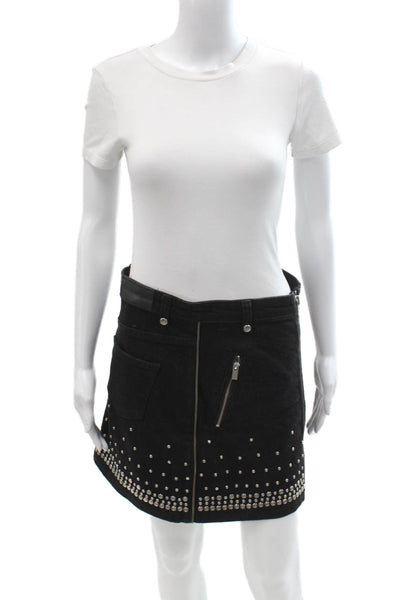 The Kooples Women Black Mini Skirt Size S