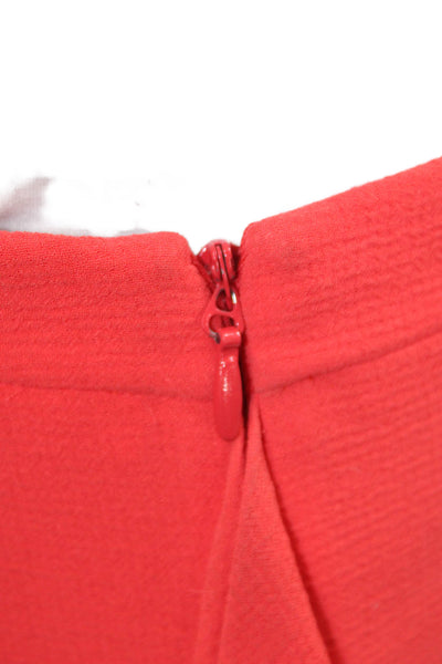 BCBG Max Azria Women A-Line Maxi Skirt Red Poly Blend Size 4