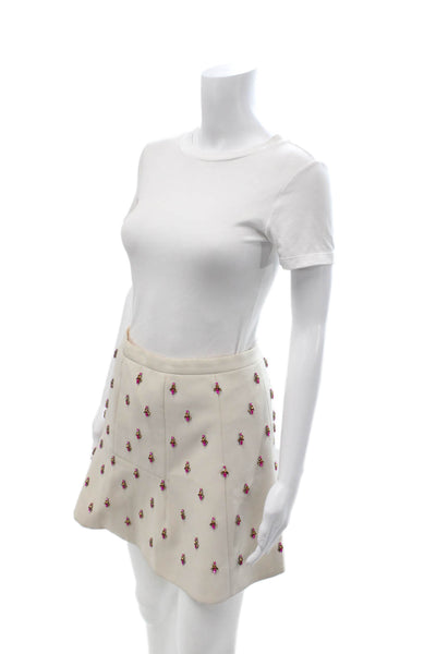J Crew Collection Women A-Line Mini Skirt Beige Size 0