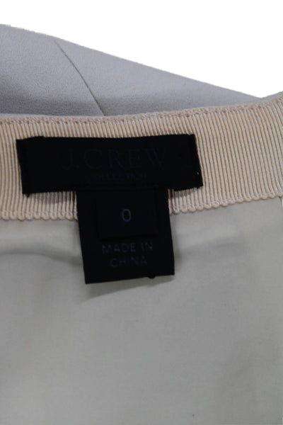 J Crew Collection Women A-Line Mini Skirt Beige Size 0