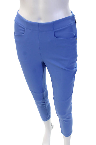 RLX Ralph Lauren Womens Cropped Ankle Pants Blue Nylon Elastane Zip Size 0