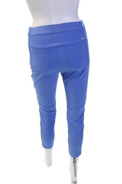 RLX Ralph Lauren Womens Cropped Ankle Pants Blue Nylon Elastane Zip Size 0