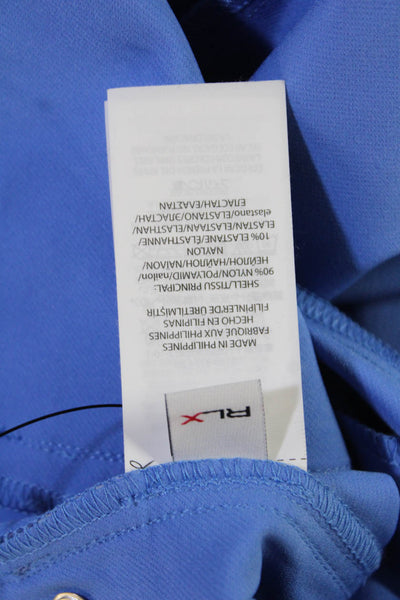 RLX Ralph Lauren Womens Cropped Ankle Pants Blue Nylon Elastane Zip Size 0