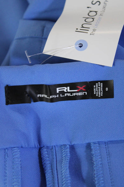 RLX Ralph Lauren Womens Cropped Ankle Pants Blue Nylon Elastane Zip Size 0