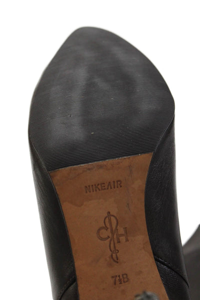 Cole Haan Womens Pointed Toe Heeled Pull-On Knee High Boots Brown Size 7.5