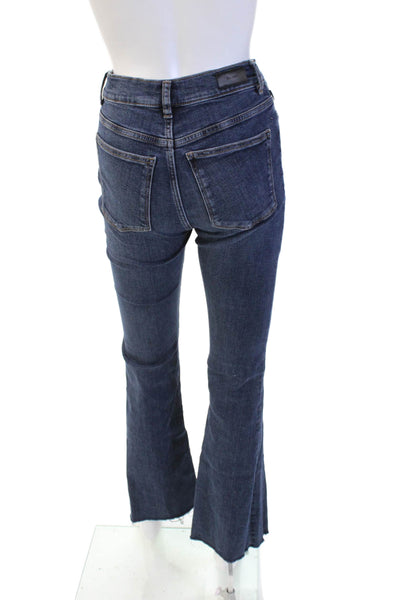 DL1961 Womens Bootcut Flared Dark Blue Jeans Button Mid Rise Size 26
