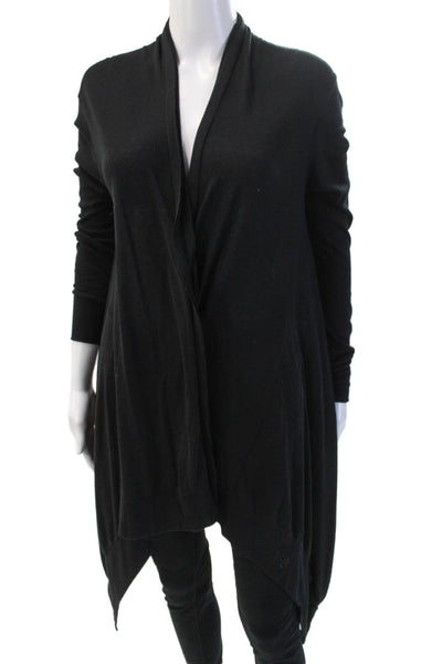 Y-3 Unisex Black Cotton V-Neck Long Sleeve Cardigan Button Size S