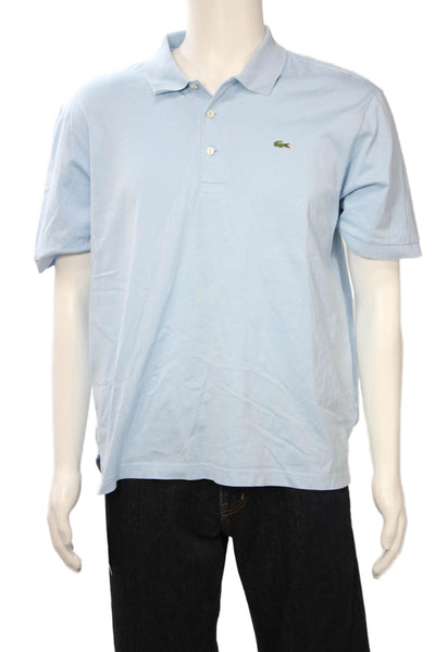 Lacoste Mens Light Blue Collared Polo Short Sleeve 100% Cotton Size M