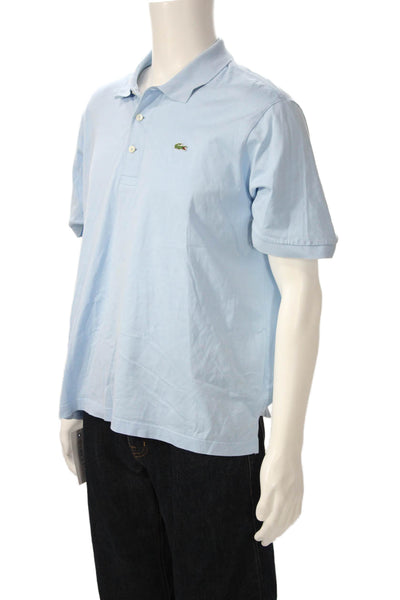 Lacoste Mens Light Blue Collared Polo Short Sleeve 100% Cotton Size M