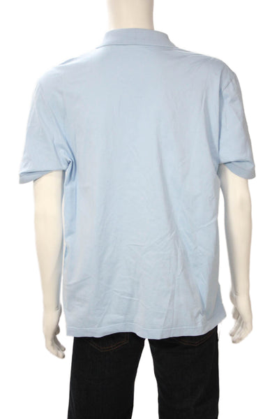 Lacoste Mens Light Blue Collared Polo Short Sleeve 100% Cotton Size M