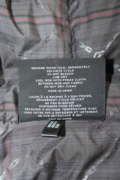 Andrew Marc Mens Quilted Parka Black Polyester Button Size XL