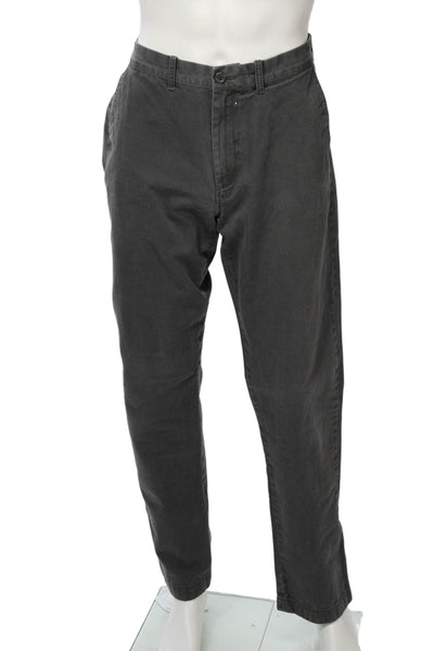 J Crew Mens Dark Gray 100% Cotton Chino Pants Size 35
